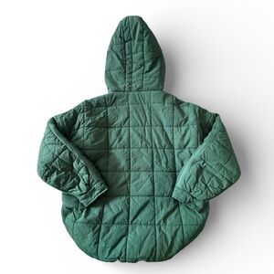 Green Quilted Hooded Jacket